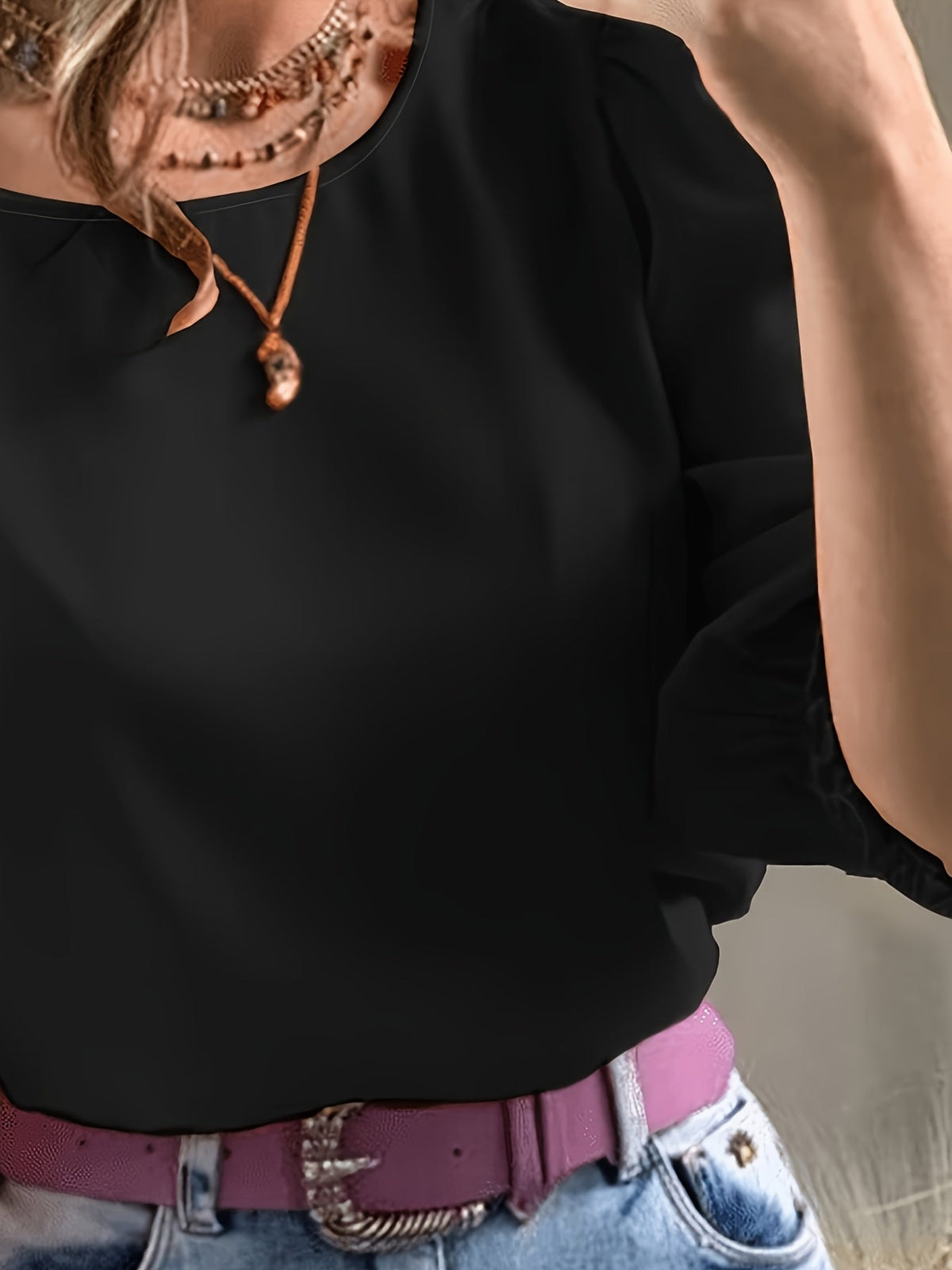 Adelina | Blusa Elegante de Manga Globo