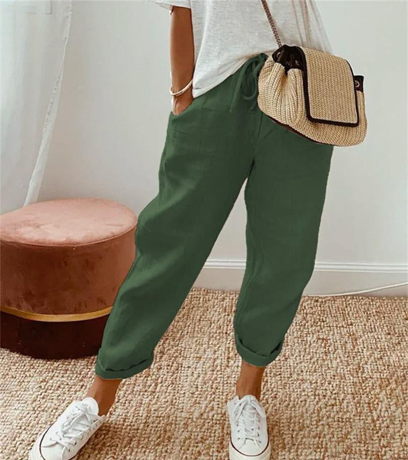 Pantalón Sofía de lino elegante