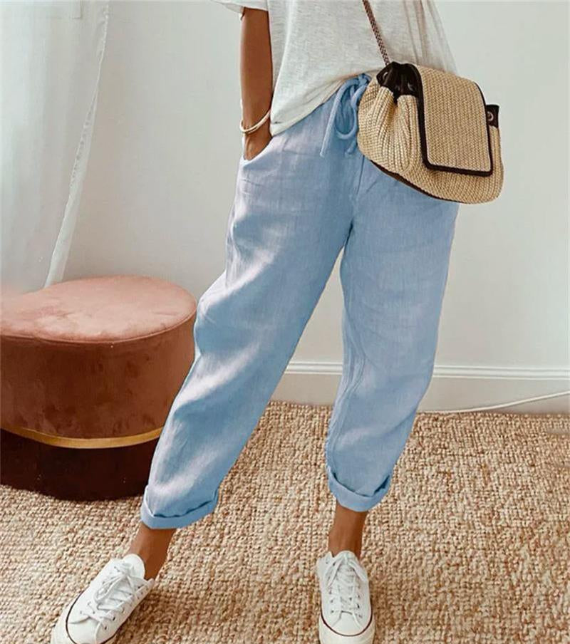 Pantalón Sofía de lino elegante