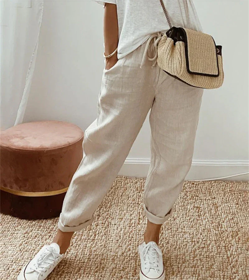 Pantalón Sofía de lino elegante