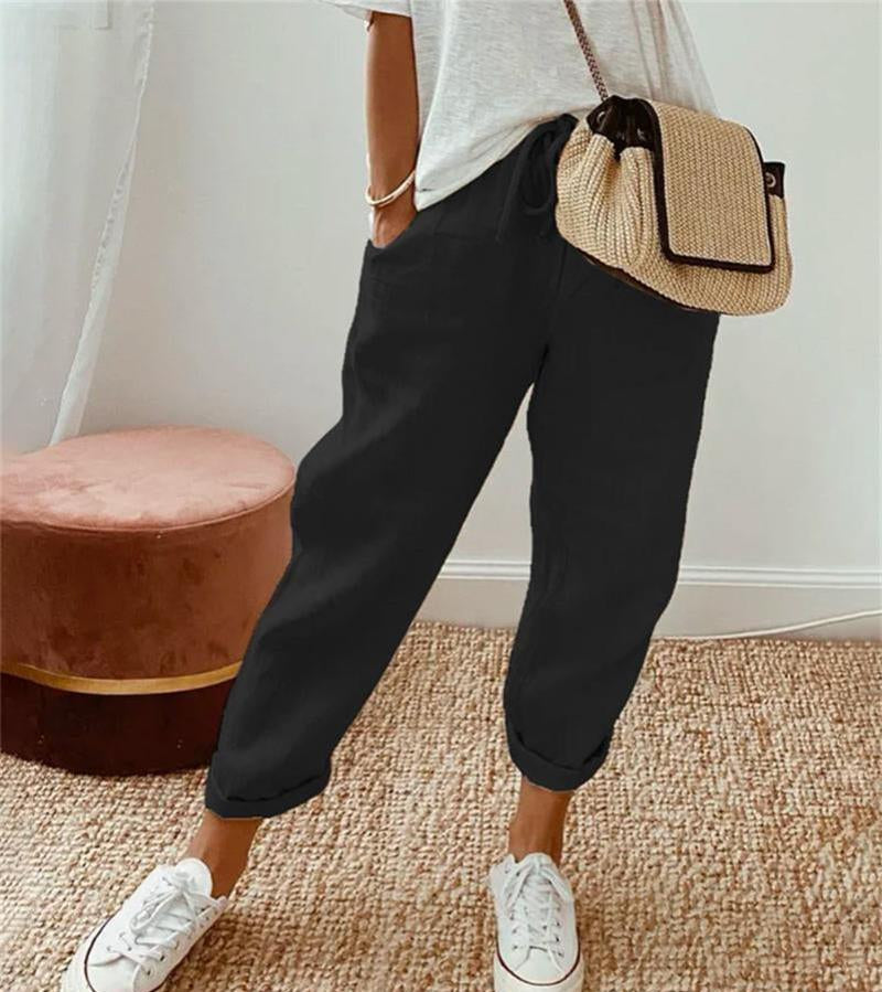 Pantalón Sofía de lino elegante