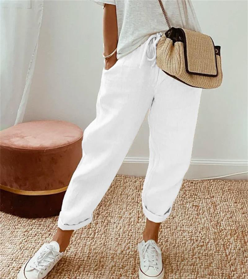 Pantalón Sofía de lino elegante