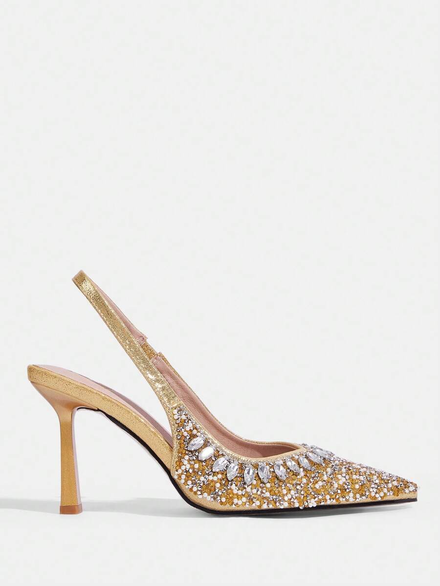 Sandalias Tacón Brillos