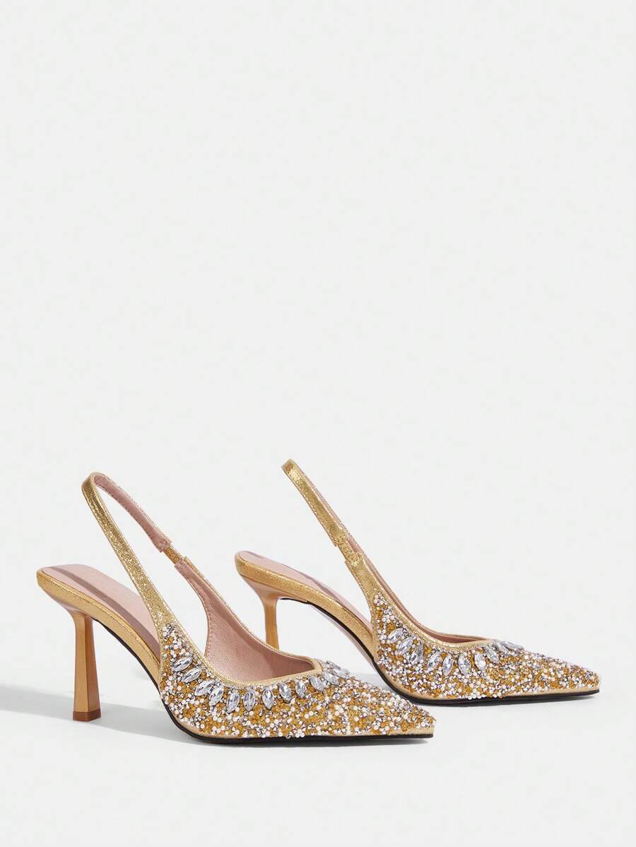 Sandalias Tacón Brillos