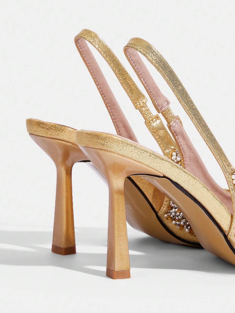Sandalias Tacón Brillos