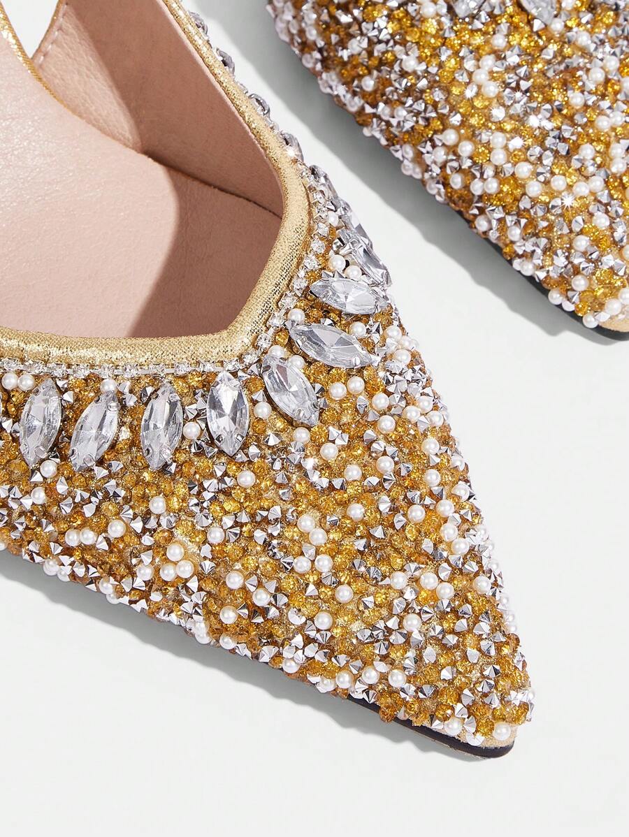 Sandalias Tacón Brillos