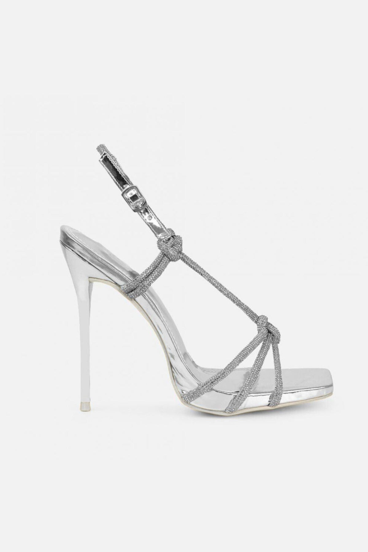Tacones Plateados de brillo Argenté