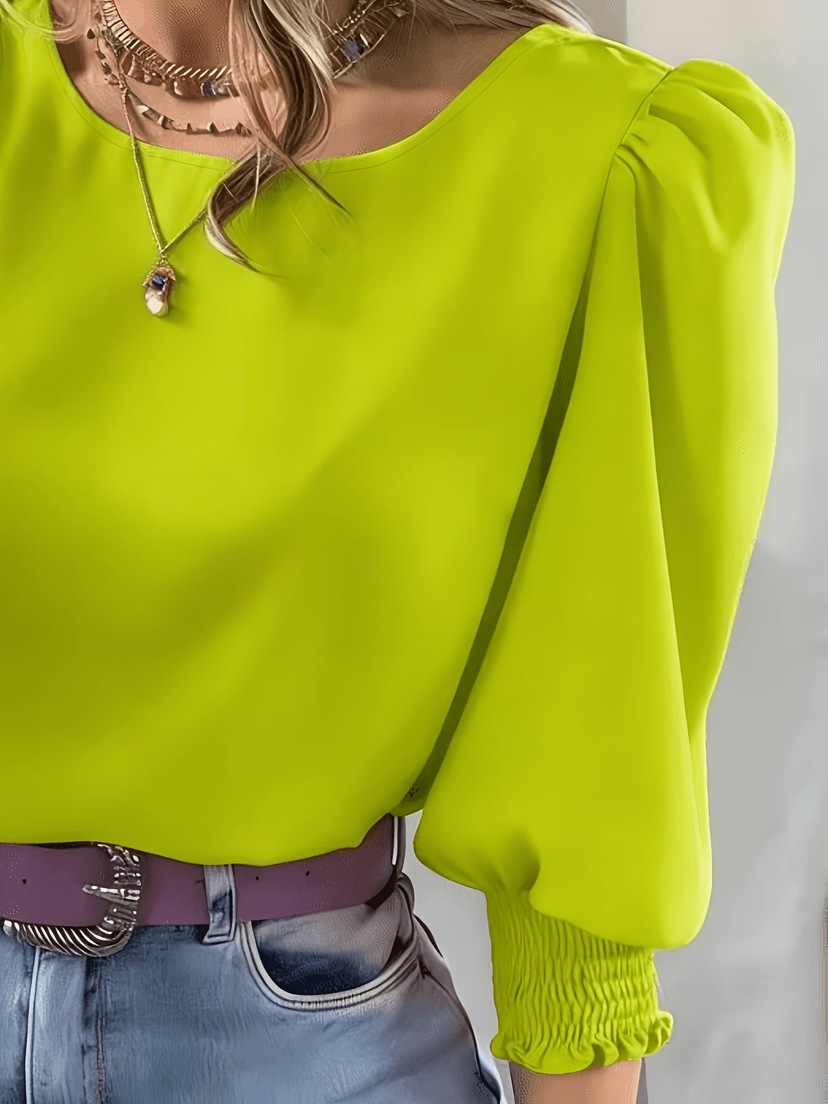 Adelina | Blusa Elegante de Manga Globo