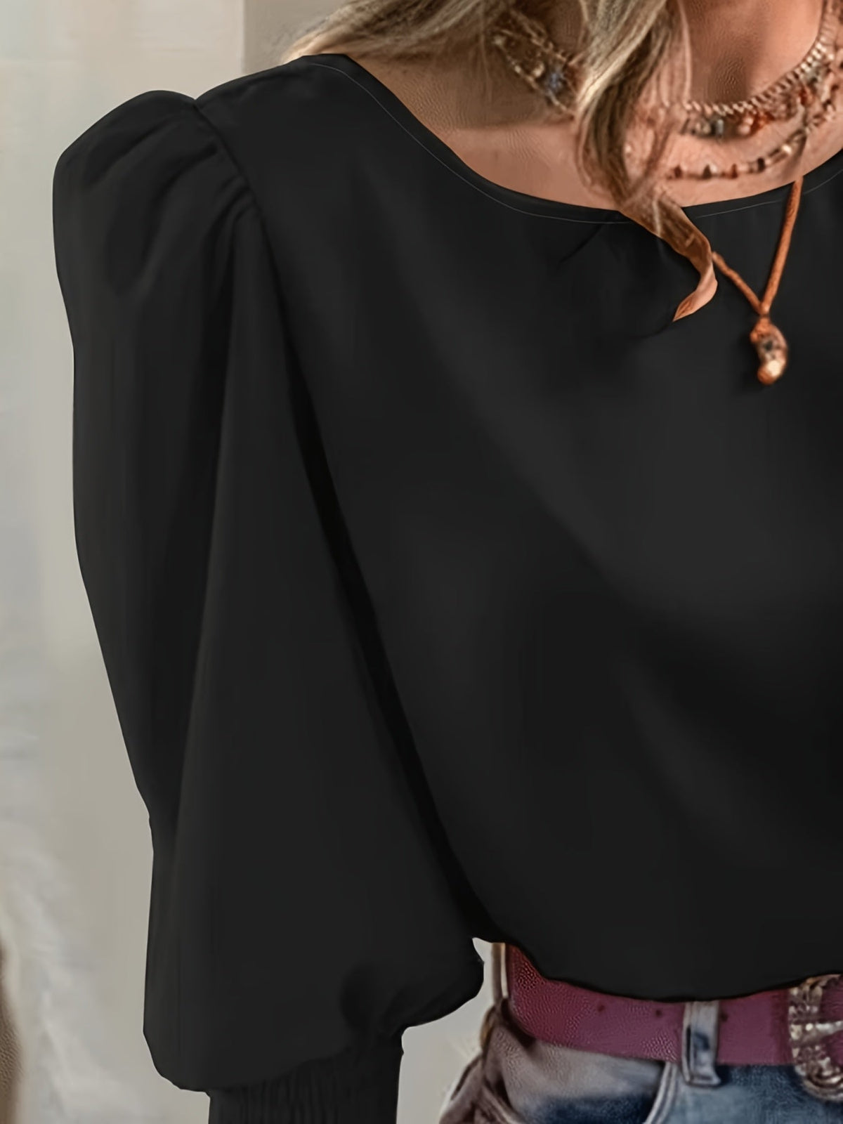 Adelina | Blusa Elegante de Manga Globo
