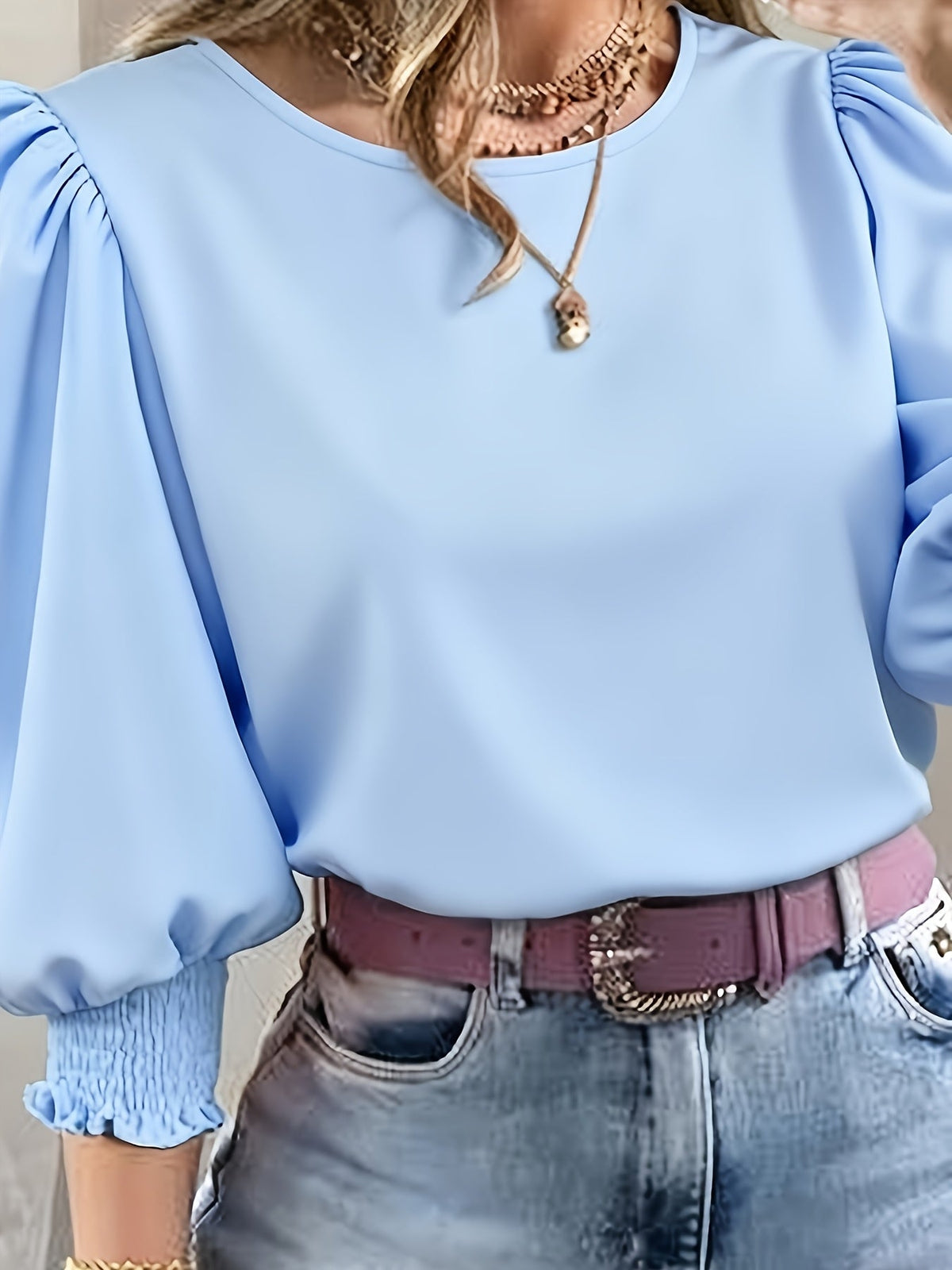 Adelina | Blusa Elegante de Manga Globo