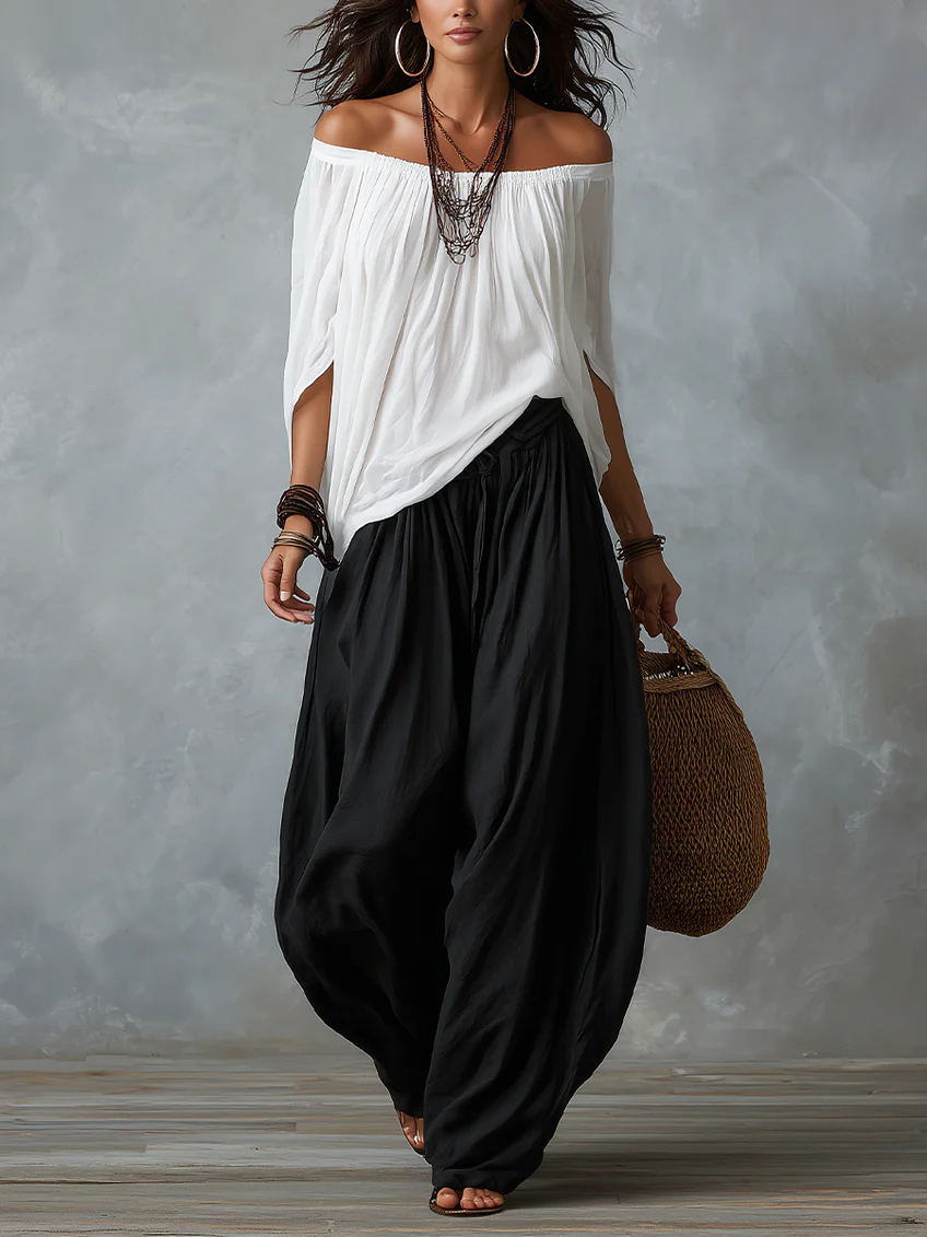 Conjunto Isabella con pantalón acampanado