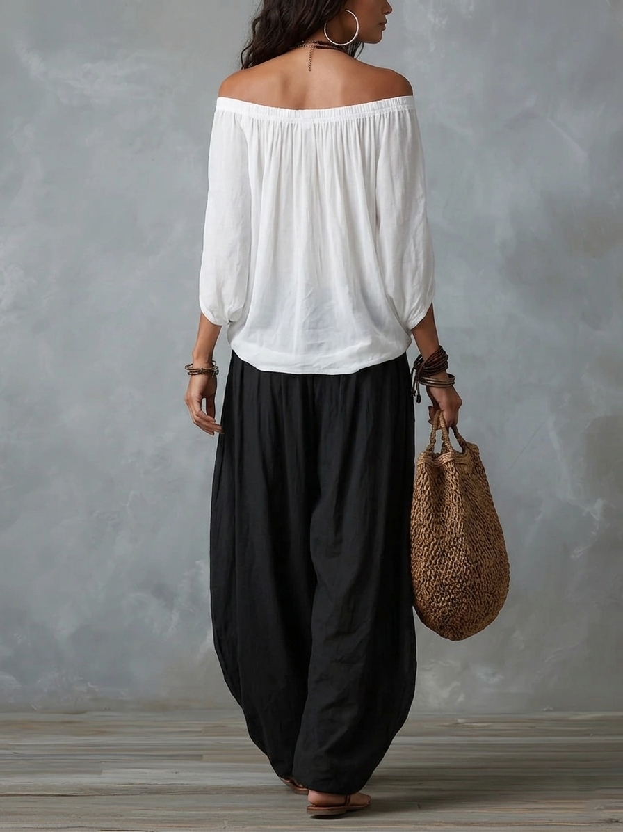 Conjunto Isabella con pantalón acampanado