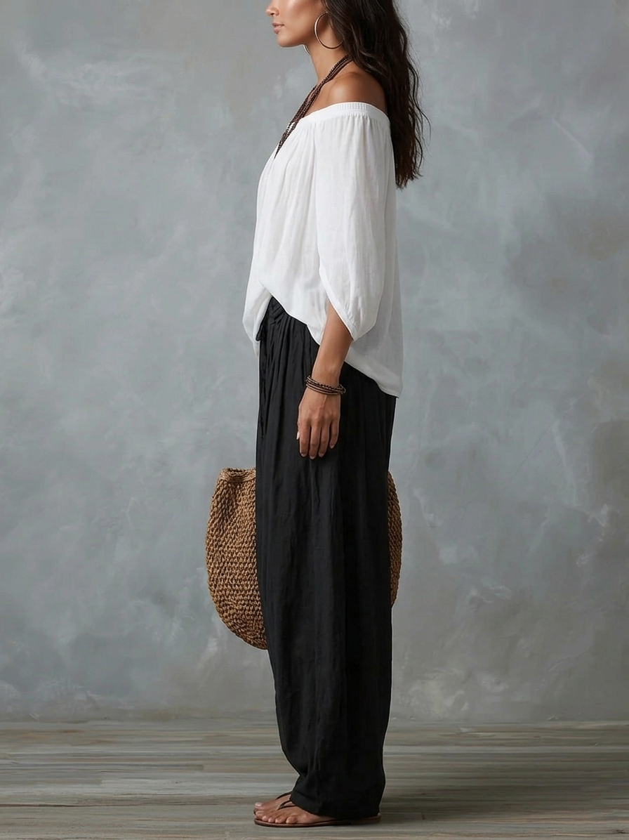 Conjunto Isabella con pantalón acampanado