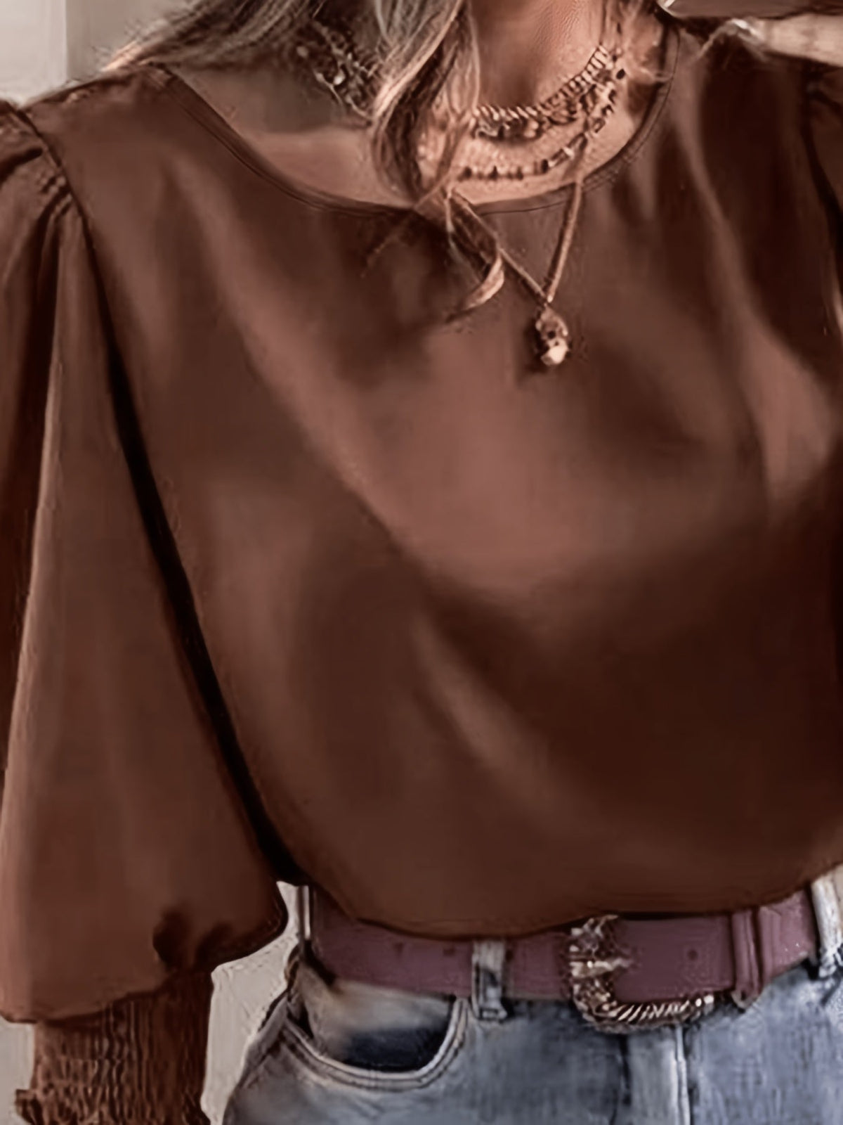 Adelina | Blusa Elegante de Manga Globo