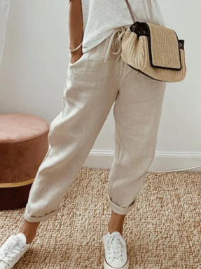 Pantalón Sofía de lino elegante
